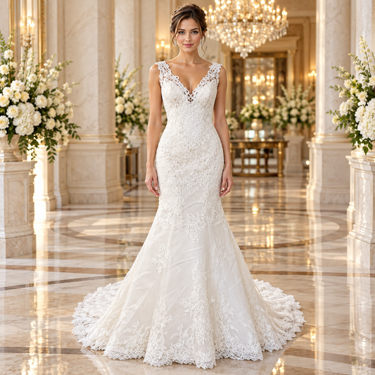 Vestido de Novia en corte Sirena 51AS0293-6LQ