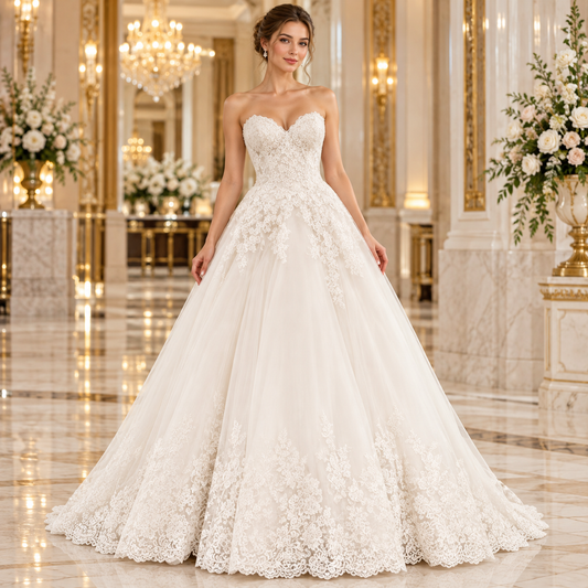 Vestido Becky princesa ivory 51AS22606-BLQ, vista frontal