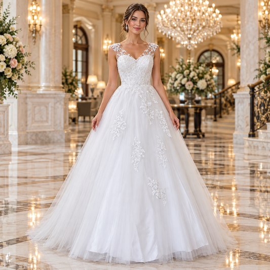 Vestido de novia corte princesa | 51ASW2443LQ