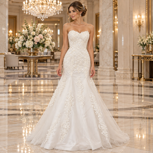 Vestido de Novia corte Sirena en color Ivory 51MQ1168LQ