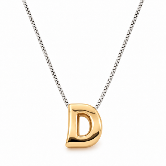 Inicial D en 3D oro 14K Amarillo