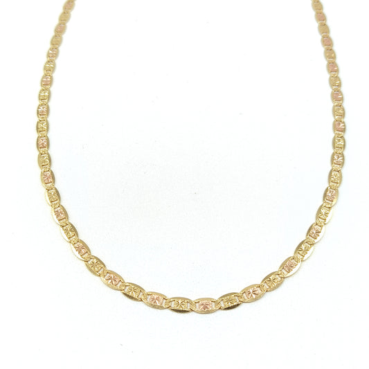 6050024LQ Cadena Valentino en oro florentino de 10 kilates