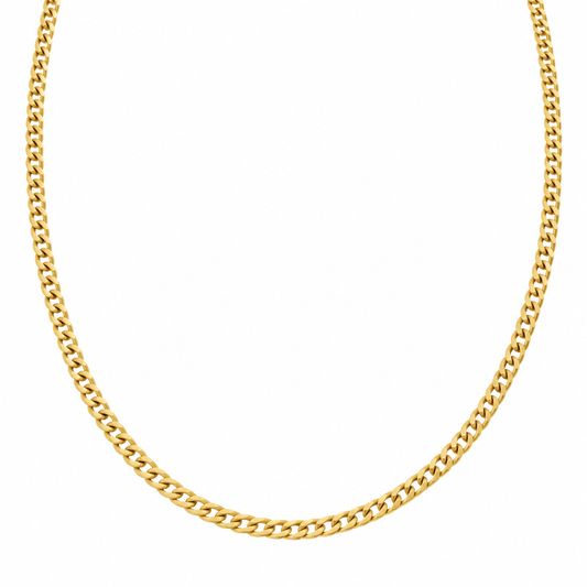 Cadena barbada en oro amarillo de 10 Kilates. Disponible en 60cm | 6050093LQ