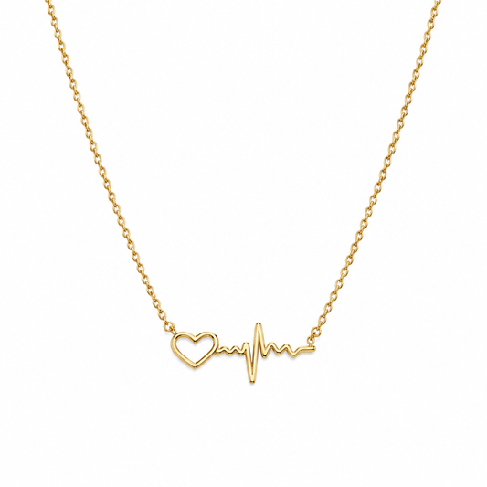 Collar de latido cardíaco en oro de 10 Kilates | 6050165LQ