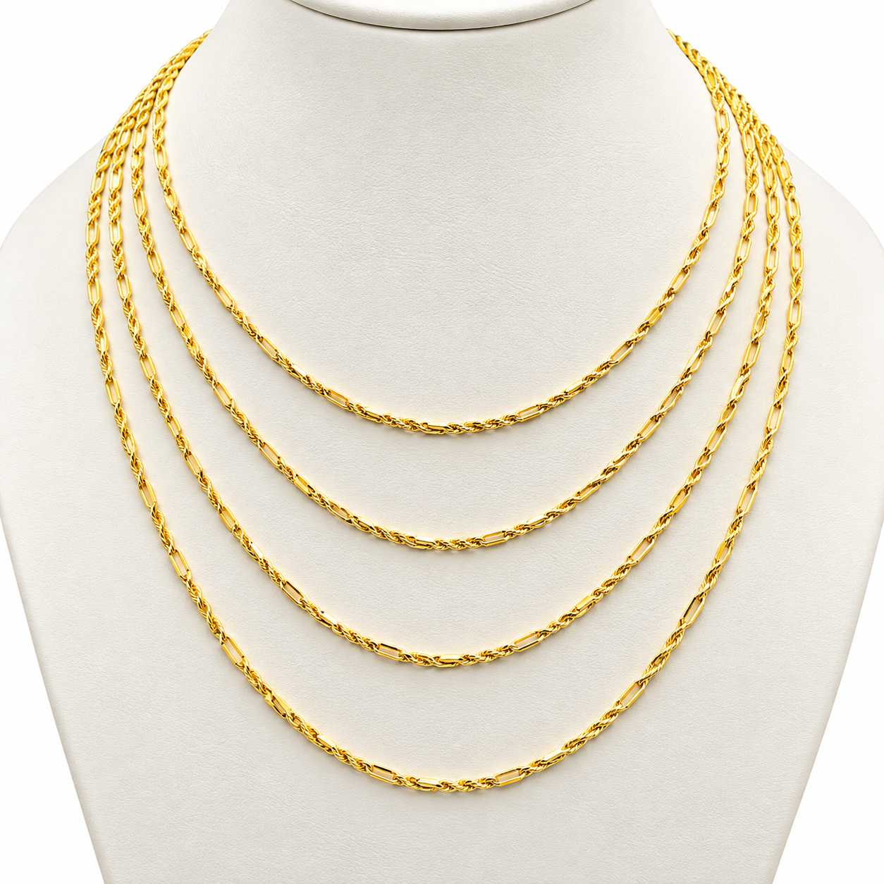 Torsal tipo Figaro en oro amarillo de 10 Kilates | 6050184LQ