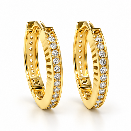 Arracadas en oro amarillo de 10 Kilates | 61AR10297LQ