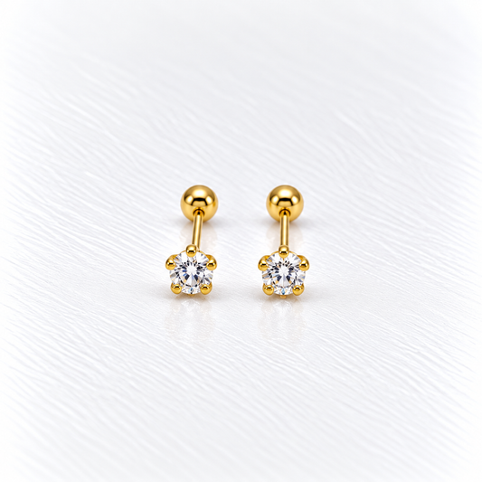 Broqueles en oro amarillo de 10 Kilates | 61AR10426LQ