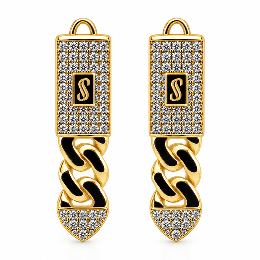 Aretes Monaco Chain en oro amarillo de 10 Kilates | 61AR10433LQ