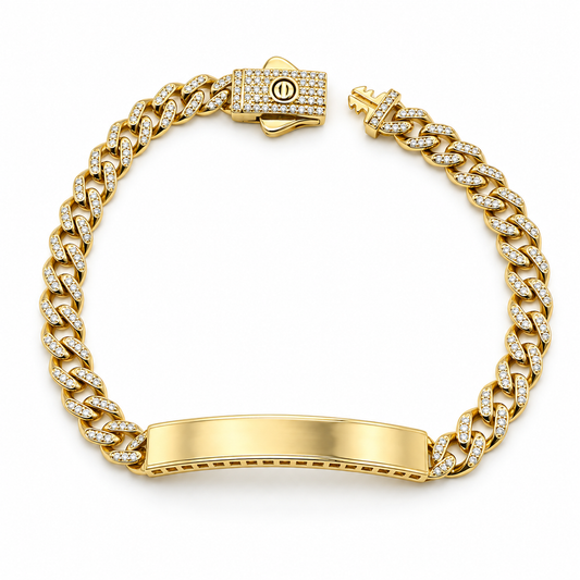 Esclava con placa en oro amarillo de 10 Kilates de 18cm | 6210284LQ