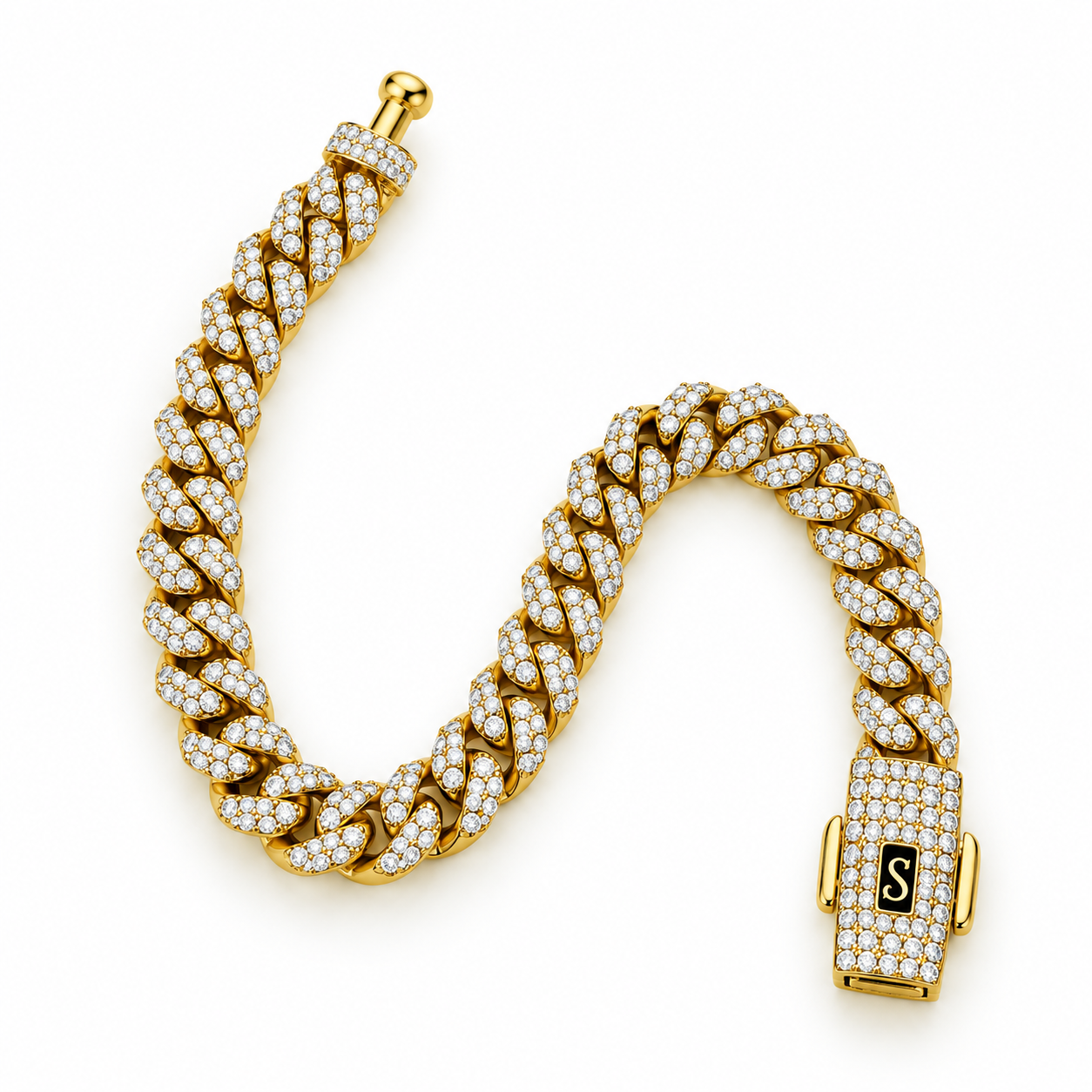 6210477LQ Pulso Mónaco en oro amarillo de 10 kilates.