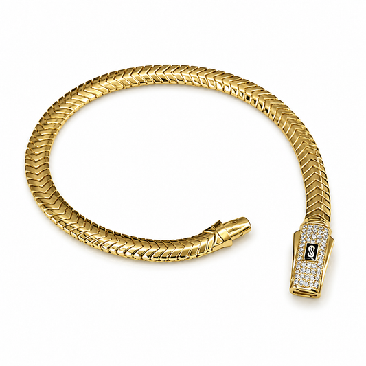 Pulso Monaco en oro amarillo de 10 Kilates de 21cm | 6210480LQ