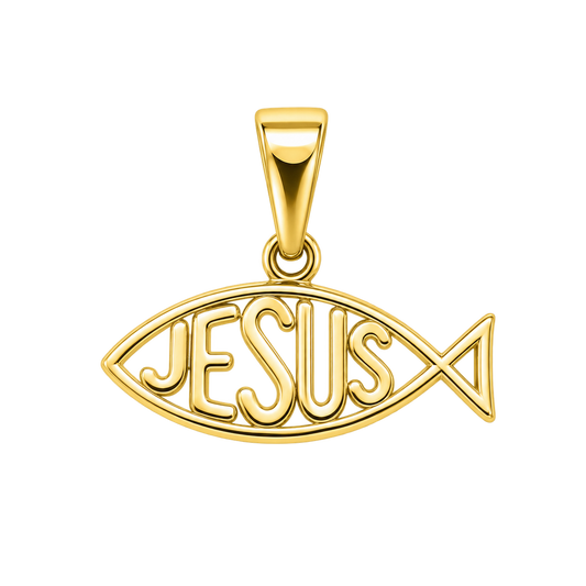 Dije con nombre Jesús en oro amarillo de 10K | 6310073LQ