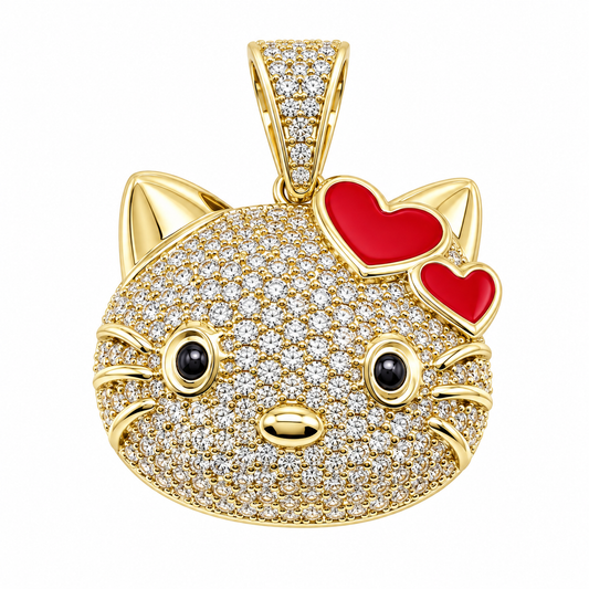 Dije de Hello Kitty con circonias en oro amarillo de 10K | 6310081LQ