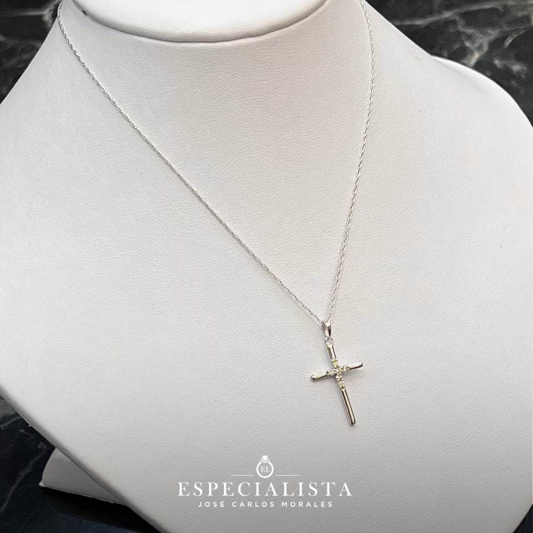 632110002LQ Collar en oro blanco de 10 Kilates con Diamantes