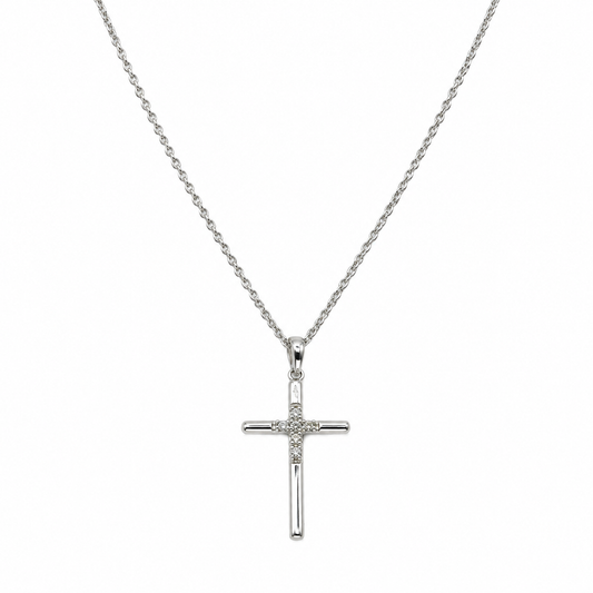 Collar en oro blanco de 10 Kilates con Diamantes | 632110002LQ