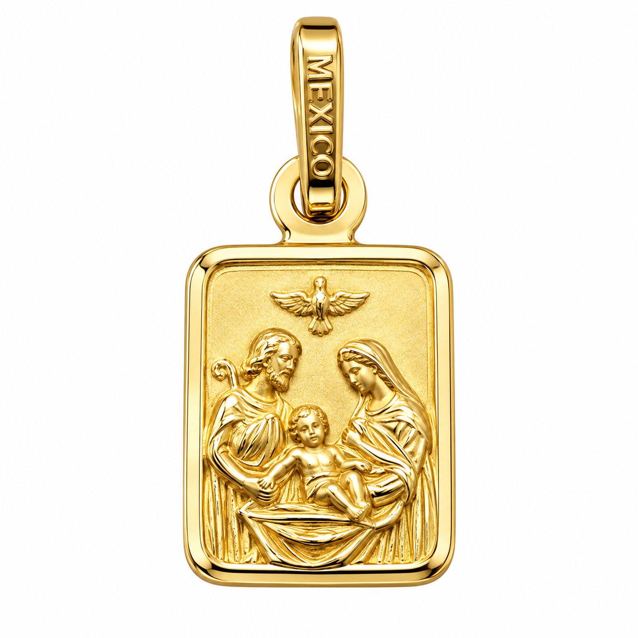 6330004LQ Medalla en oro amarillo de 14 Kilates con motivo de Bautizo.