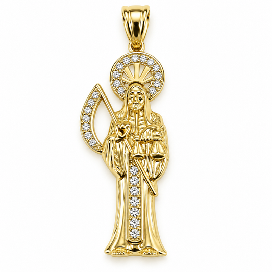 Dije de la Santa Muerte en oro amarillo de 10K | 6510157LQ
