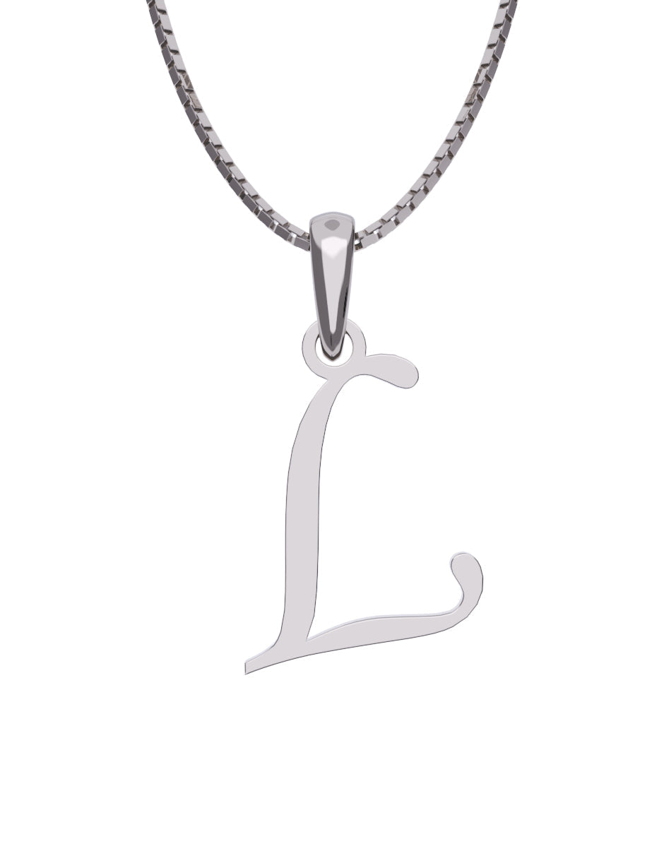 Inicial L en oro blanco de 14K — Fonelli VI343-D