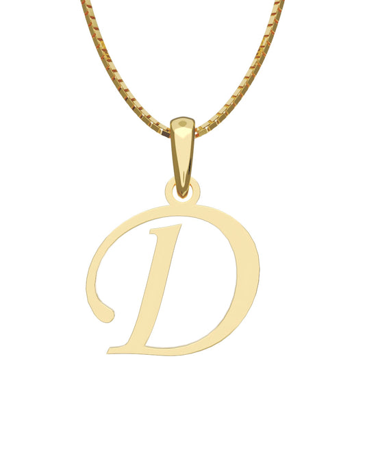 Inicial D en oro amarillo de 14K — Fonelli VI343-D