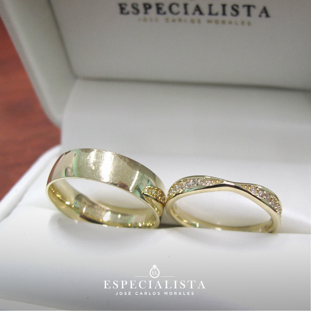 Aros Oro Argollas De NiÃ±a Boda Bizarro Argollas Bizarro Anillos