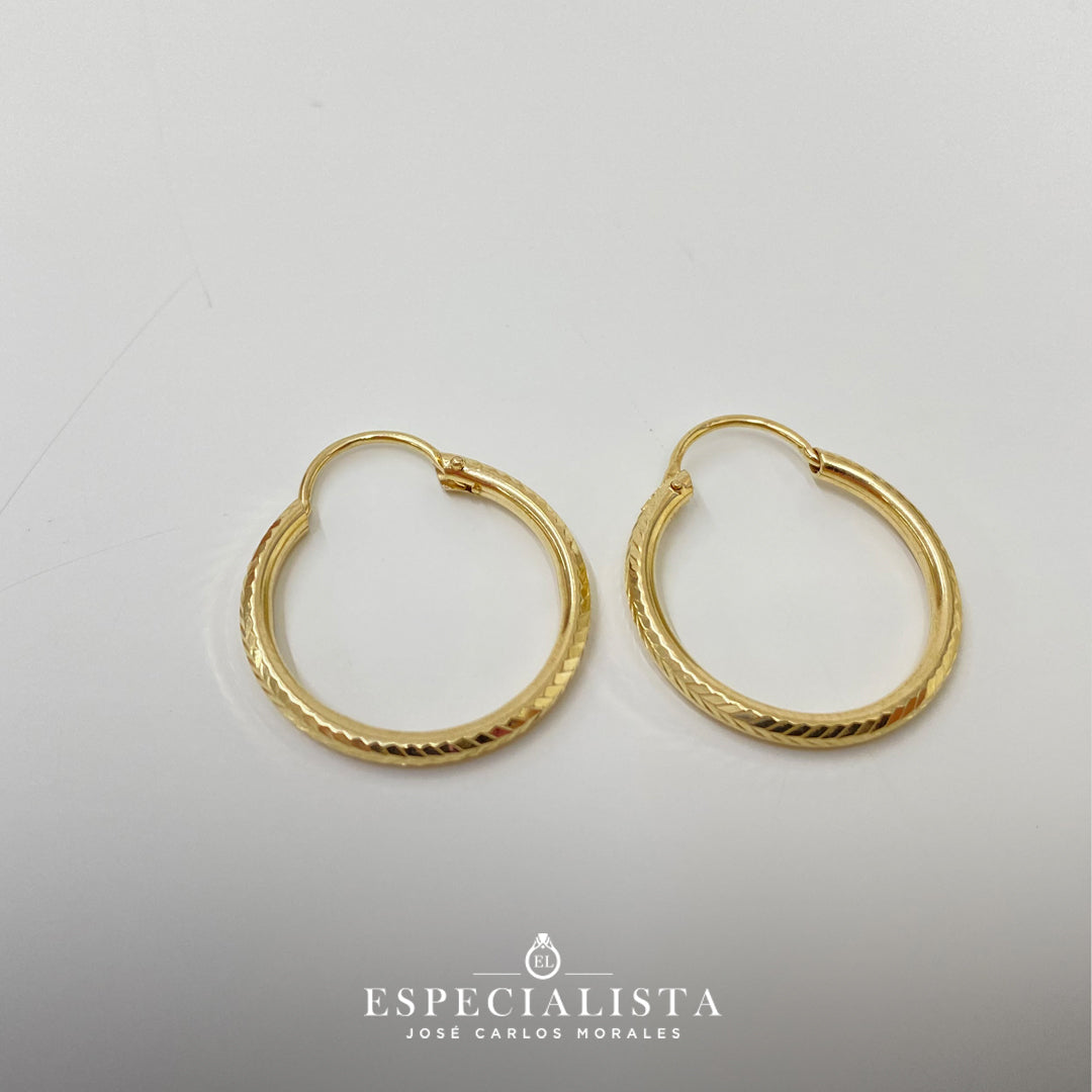 Aretes para dama en oro amarillo 14 – Joyería El Especialista