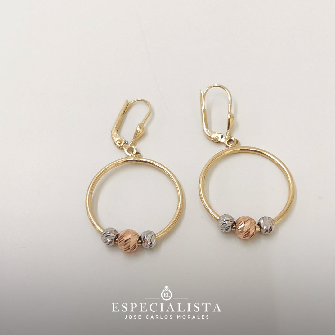 Arracadas para dama en oro de 14 – Joyería El Especialista