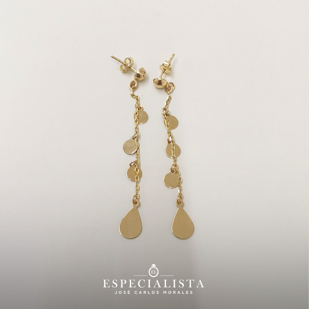 Aretes para dama en oro de 14 Kilates. – Joyería El Especialista