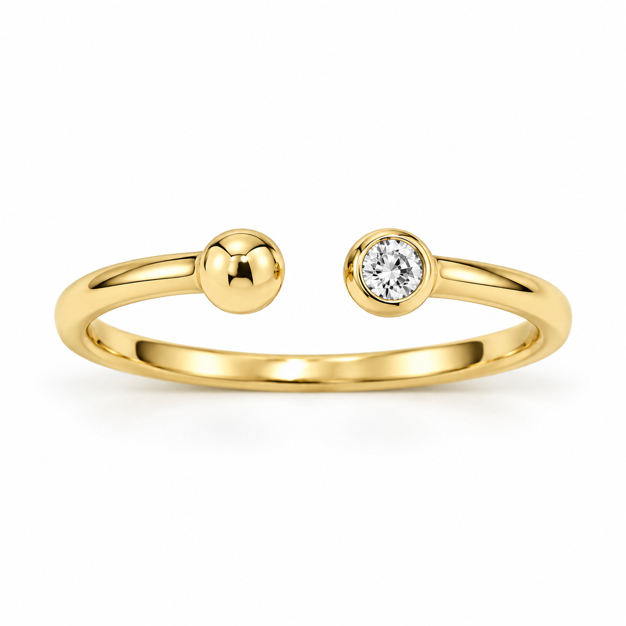 10MP10004LQ Anillo tipo Septum en oro amarillo/blanco de 10 Kilates.