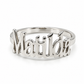 10MP10007LQ Anillo casual en oro amarillo/blanco diseño personalizable en nombre.