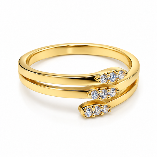 10MP14005LQ Anillo en oro amarillo/blanco de 14 Kilates.