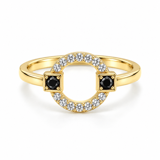 10MP14008LQ Anillo en oro amarillo de 14 kilates