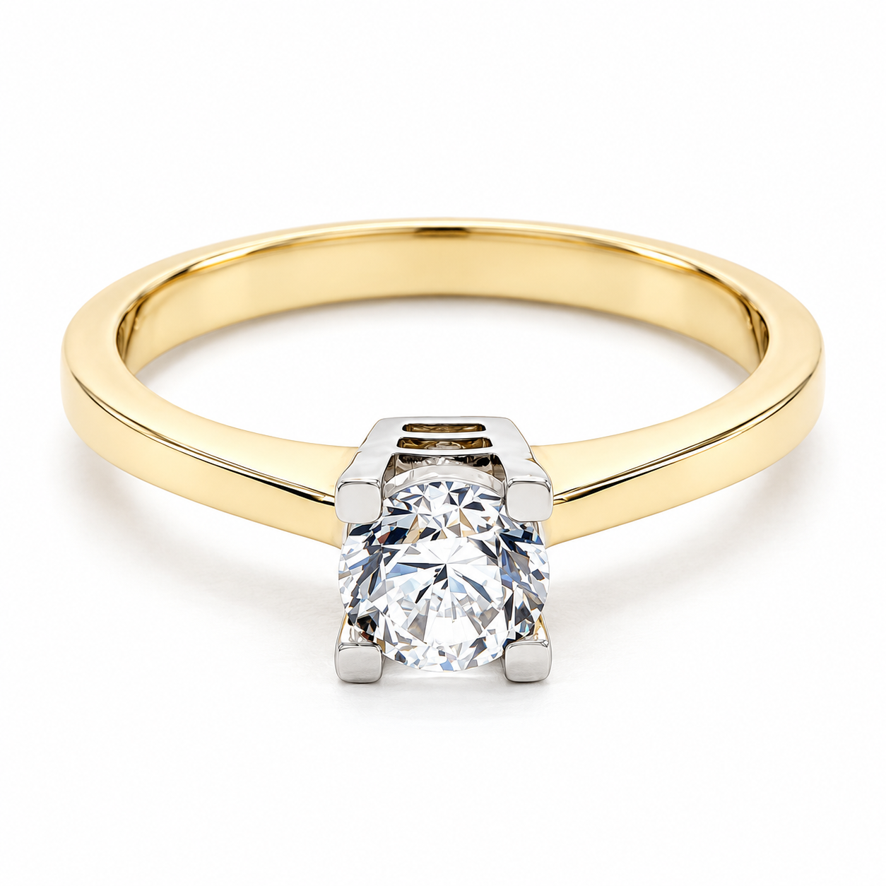 11EC01LQ Anillo de Compromiso en Oro Amarillo de 14 kilates