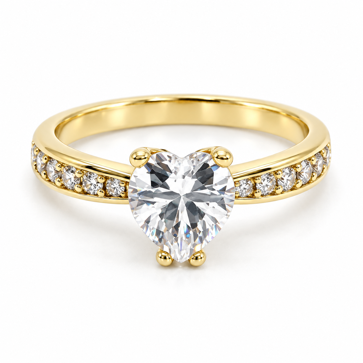 18ZA03LQ Anillo de compromiso en oro amarillo de 10 Kilates