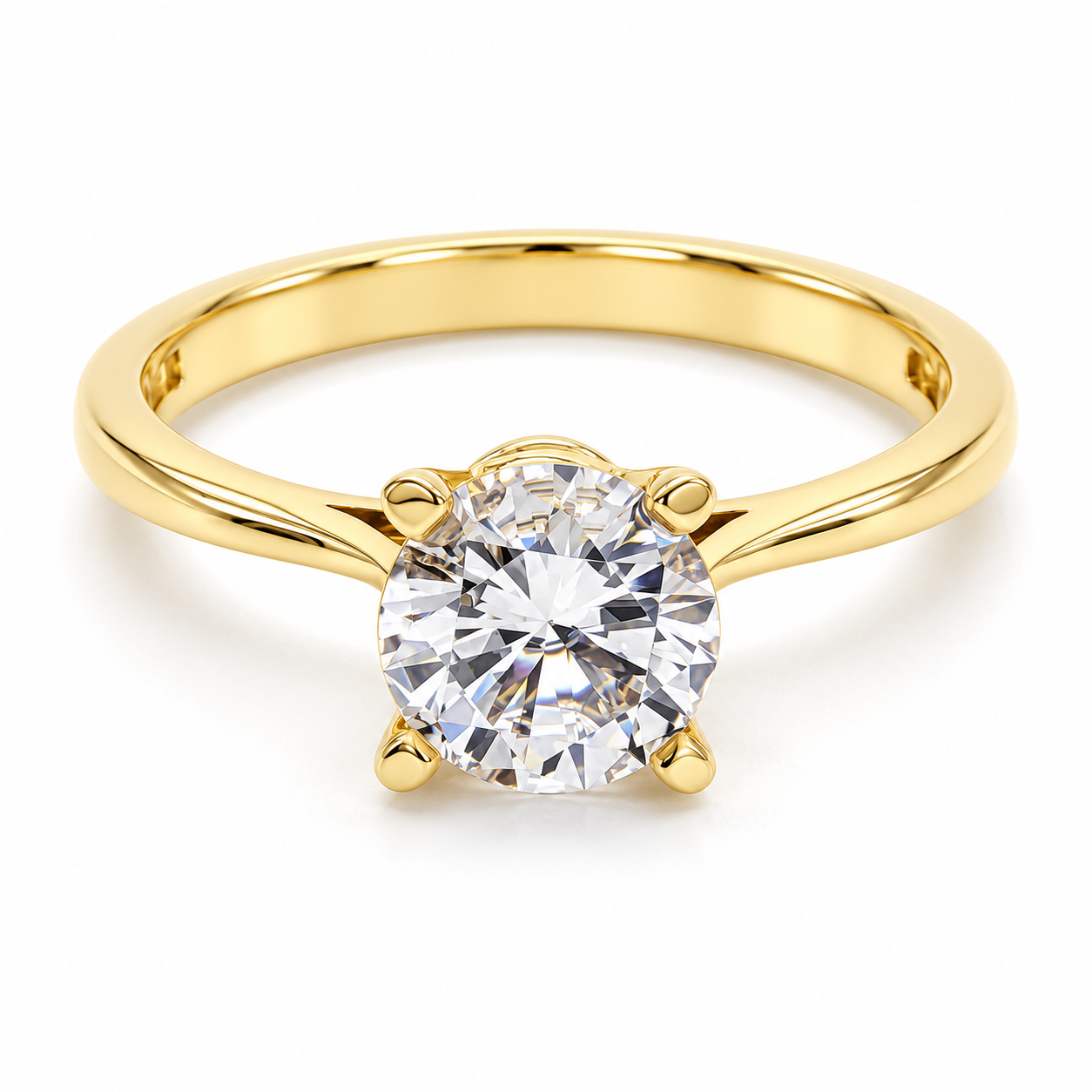 11ZA05LQ Anillo de compromiso en oro amarillo de 14 Kilates