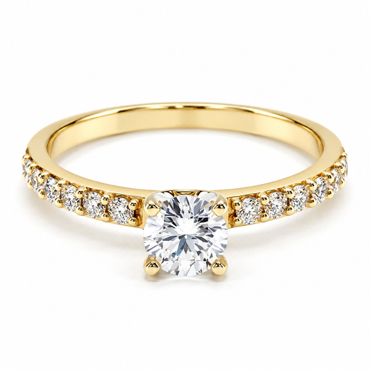 Anillo de compromiso en oro amarillo de 14 Kilates | 11ZA08LQ
