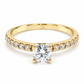 11ZA08LQ Anillo de compromiso en oro amarillo de 14 Kilates