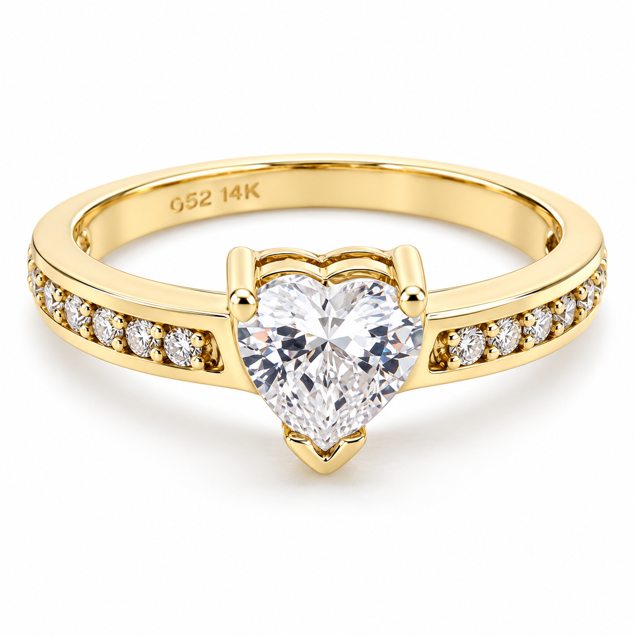 11ZA09LQ Anillo de compromiso en oro amarillo de 14 Kilates