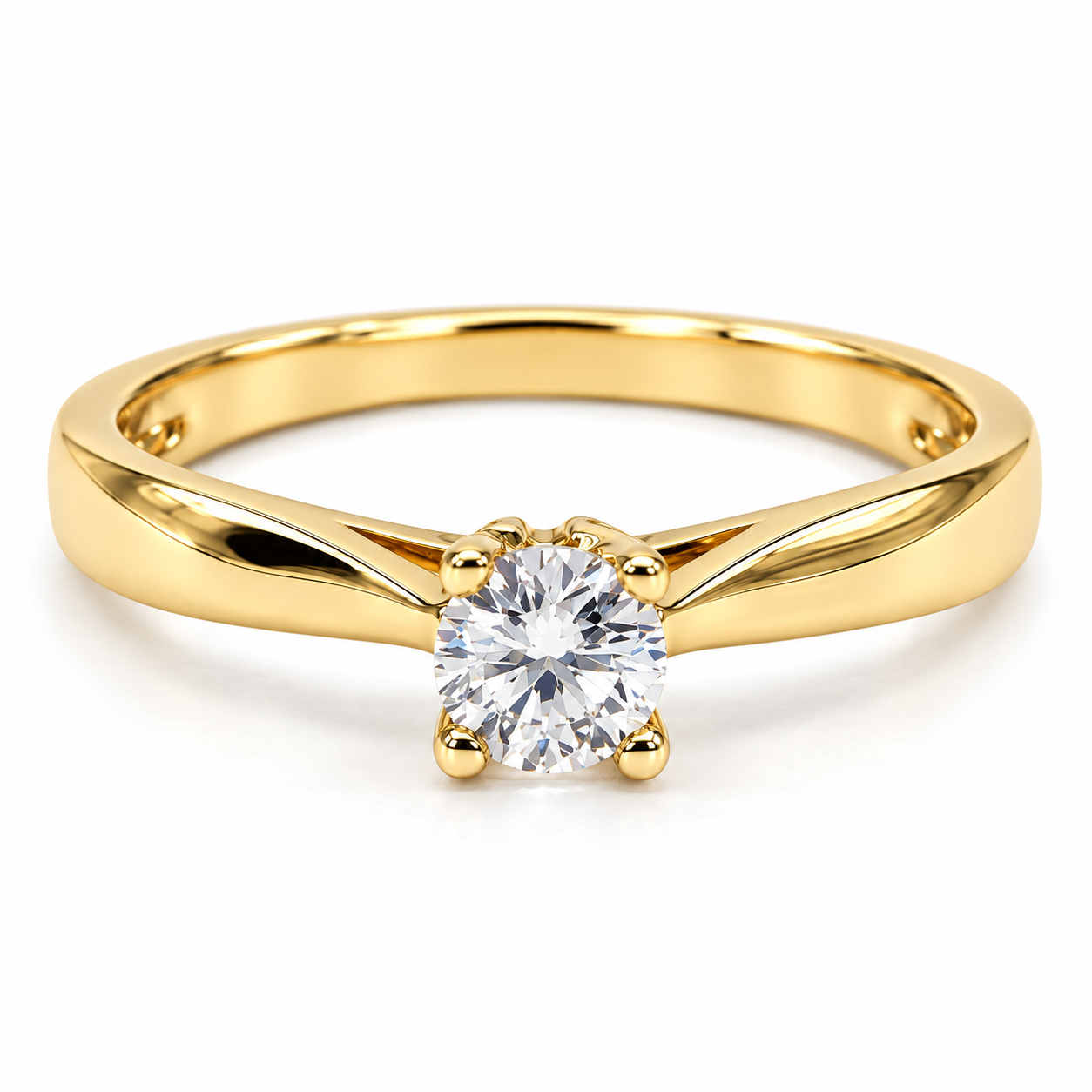 18ZA187LQ Anillo de compromiso en oro amarillo de 10 Kilates