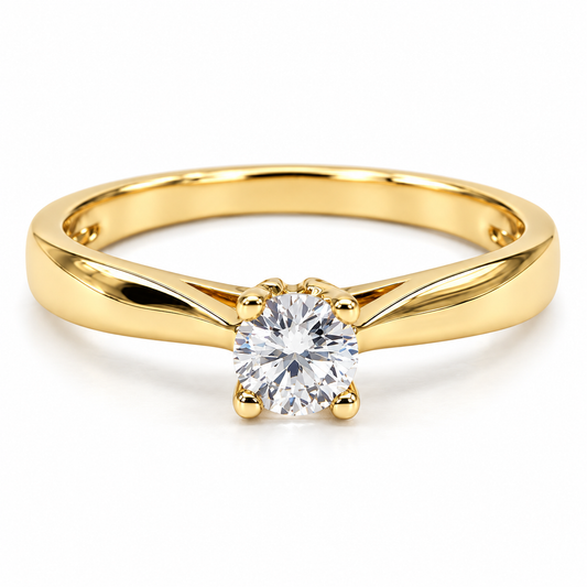 Anillo de compromiso en oro amarillo de 10 Kilates | 18ZA187LQ