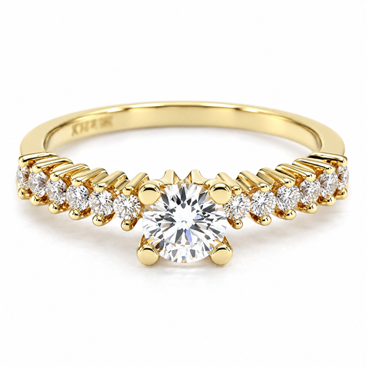 Anillo de compromiso en oro amarillo de 14 Kilates | 11ZA197LQ