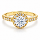 11ZA20LQ Anillo de compromiso en oro amarillo de 14 Kilates