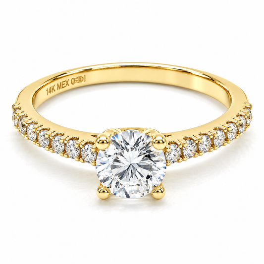 Anillo de compromiso en oro amarillo de 14 Kilates | 11ZA264LQ