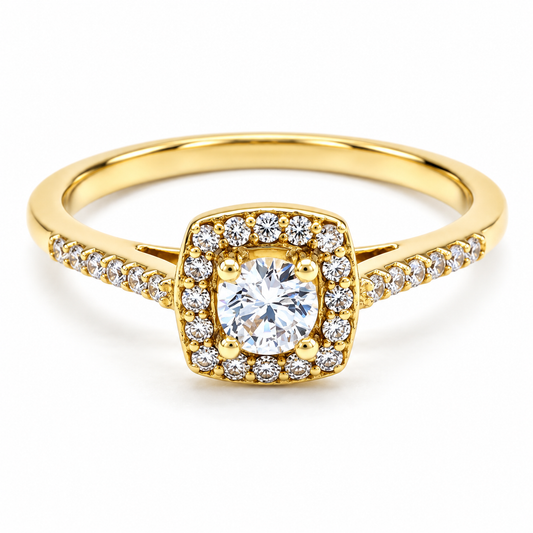 Anillo de compromiso en oro amarillo de 14 Kilates | 11ZA3095LQ