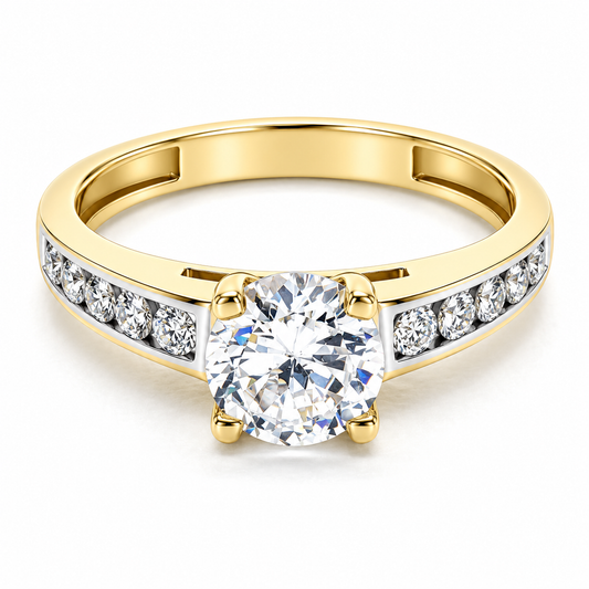 Anillo de compromiso en oro amarillo de 14 Kilates | 11ZA330LQ