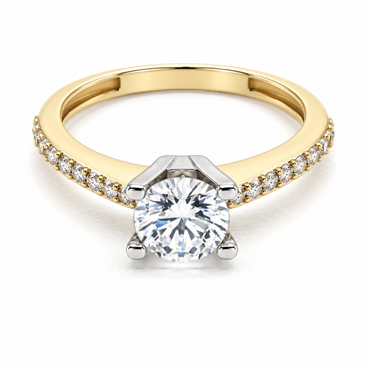Anillo de compromiso en oro amarillo de 14 Kilates | 11ZA337LQ