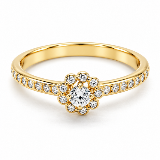 Anillo de compromiso en oro amarillo de 14 Kilates | 11ZA433LQ