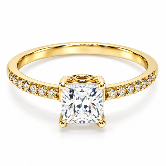 Anillo de compromiso en oro amarillo de 14 Kilates | 11ZA44LQ