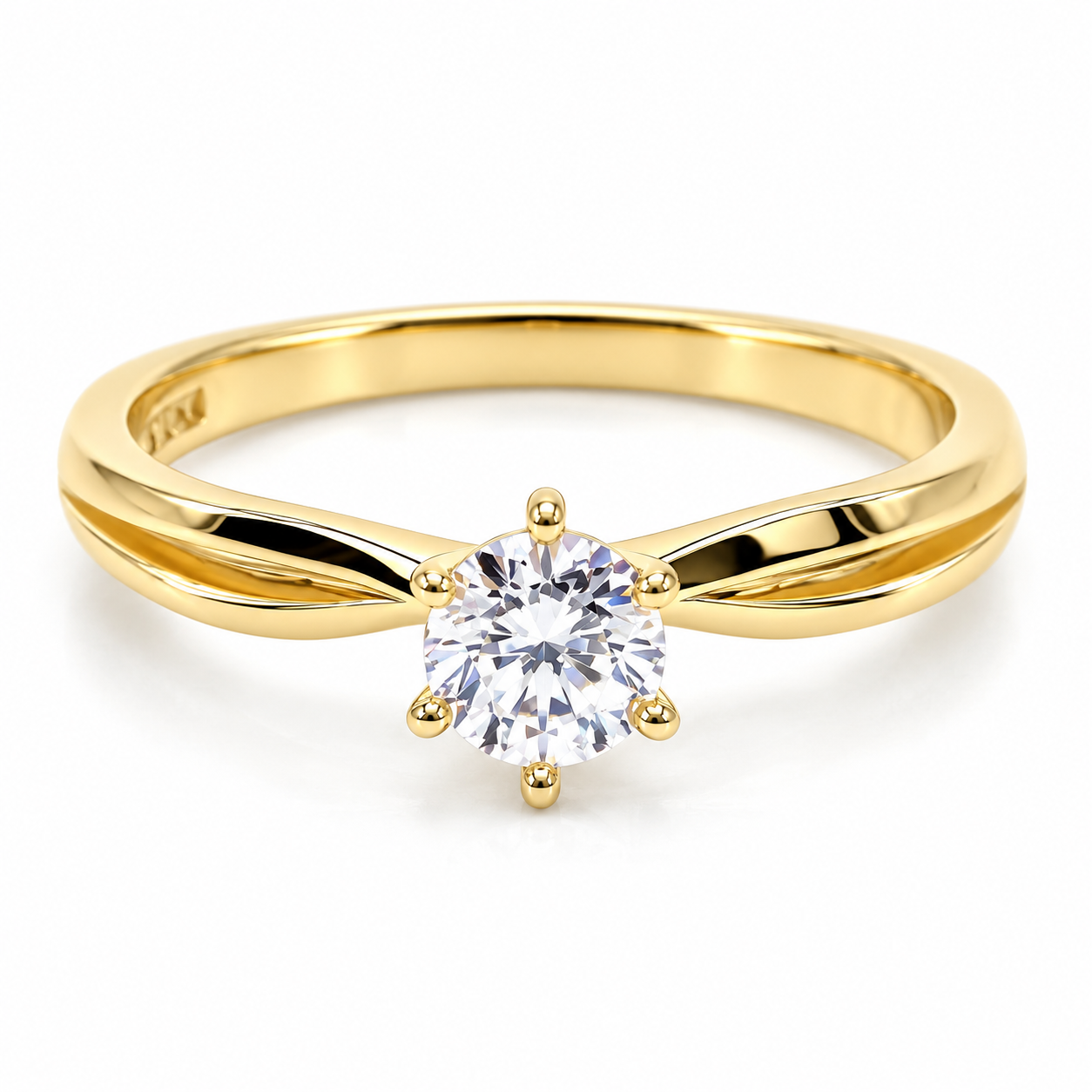 11ZA461LQ Anillo de compromiso en oro amarillo de 14 Kilates