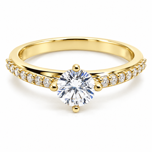 Anillo de compromiso en oro amarillo de 14 Kilates | 11ZA527LQ