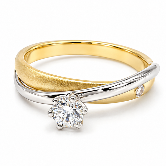 Anillo de compromiso en oro amarillo de 14 Kilates | 11ZA57LQ